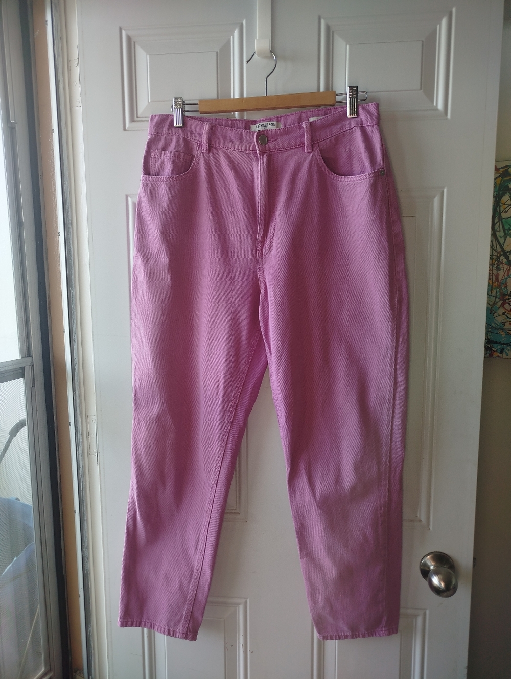 Women's Pink High-Rise Jeans